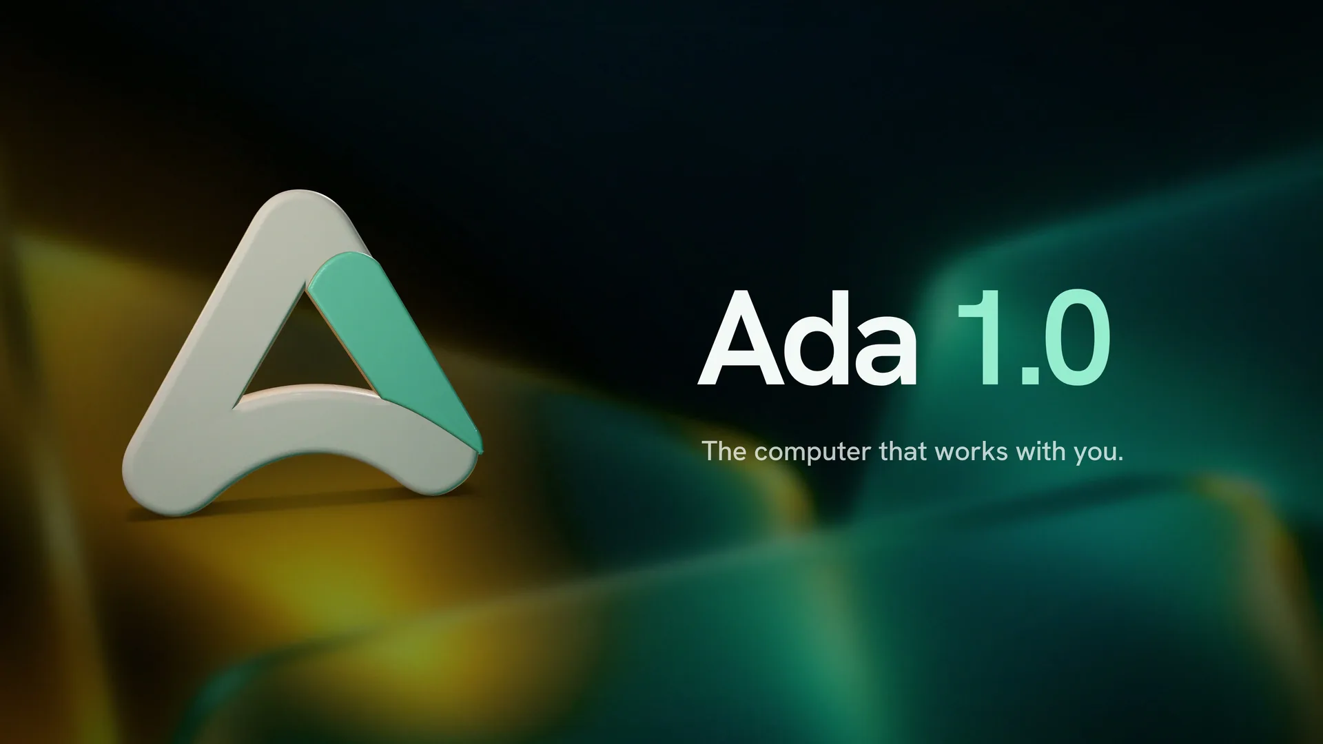Ada’s mark beside the words Ada 1.0, the computer that works with you.
